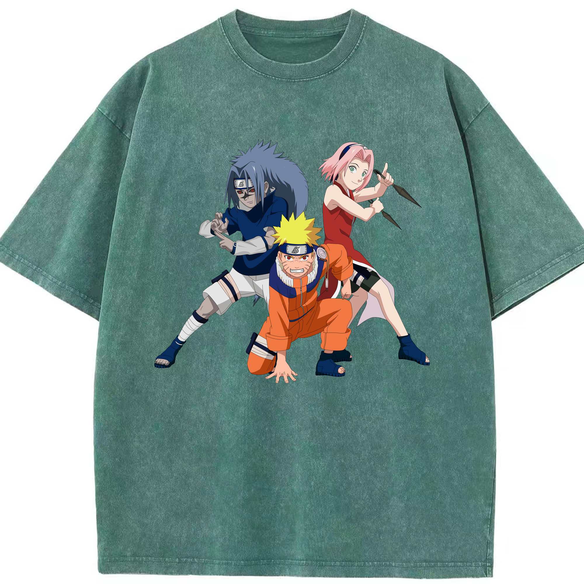 （画像用） NARUTO -ナルト- うずまき ナルト Uzumaki Naruto 綿100% ヴィンテージ風 半袖Tシャツ（フロントプリント）